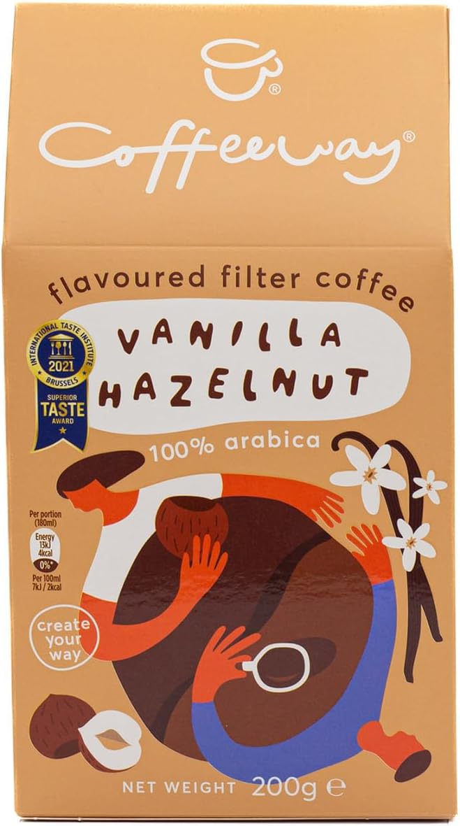 CAFÉ EN GRANO MOLIDO VAINILLA HAZELNUTT COFFEEWAY 200 GR
