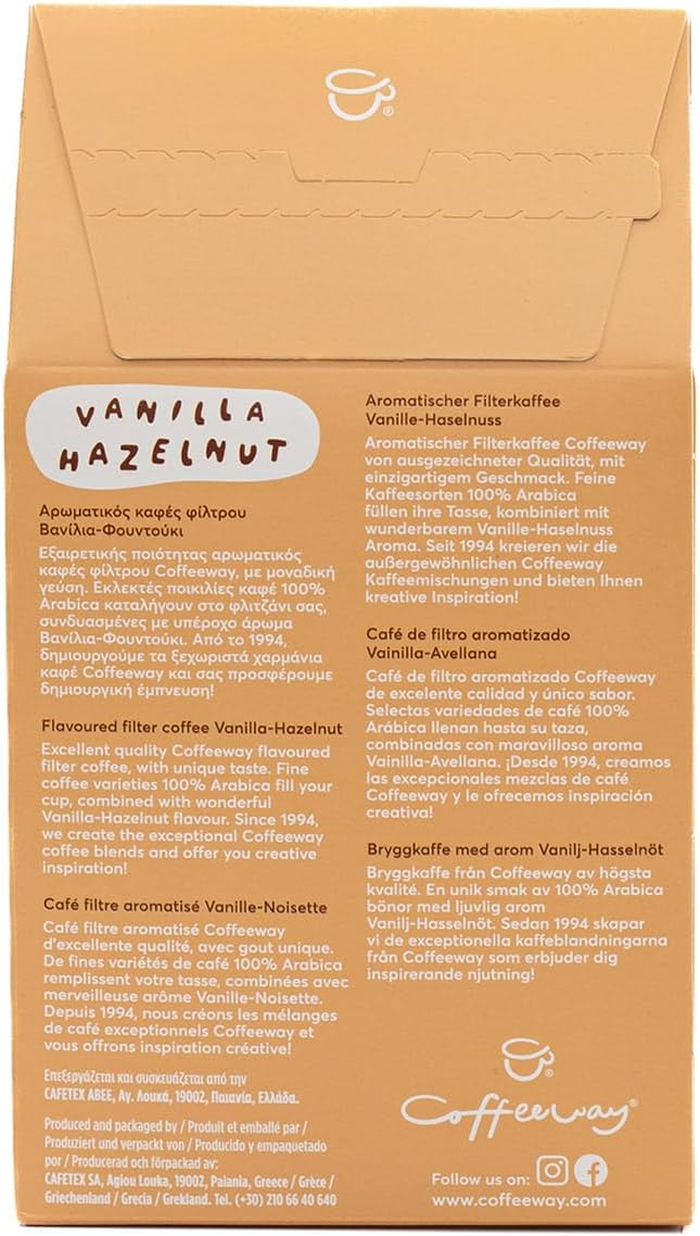 CAFÉ EN GRANO MOLIDO VAINILLA HAZELNUTT COFFEEWAY 200 GR