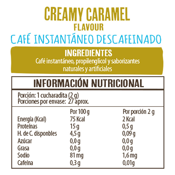 Frasco Descafeinado Creamy Caramel